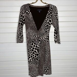 Laundry By Shelli Segal Animal Print Wrap Dress